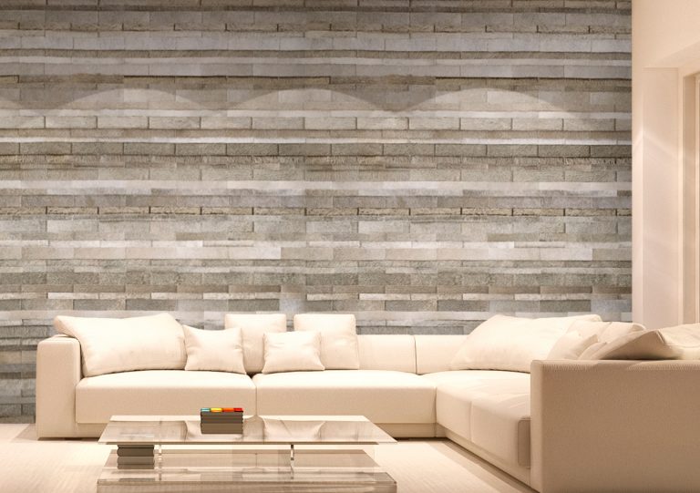 Leather Wall Covering Panels - Thin Stripes