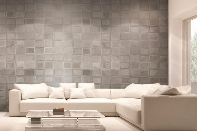 Leather Wall Panels - Off White Tango Design