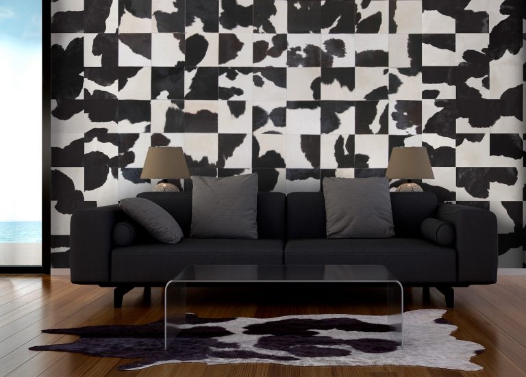 Cowhide Wall Decor - Black and White