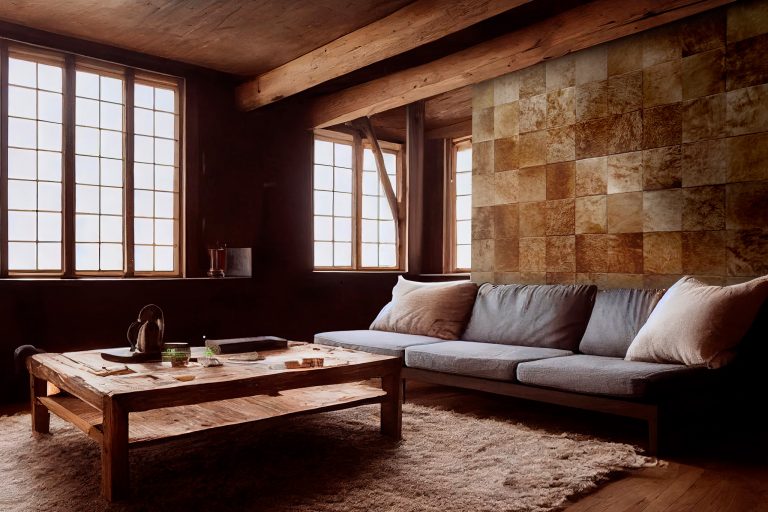 Hair on Hide Interior Décor / Cowhide Wall Interior Design Combining Wood with Hair On Hide