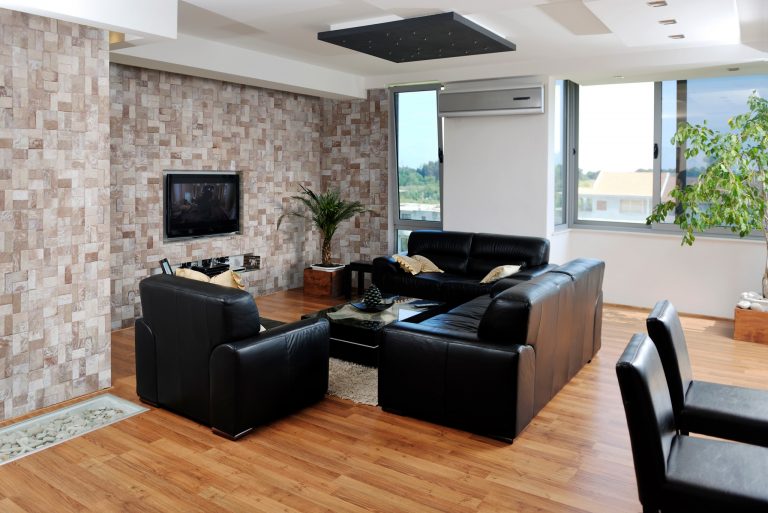 Leather Wall Cladding / Hair on Cowhide Wall Cladding in Desert Tones