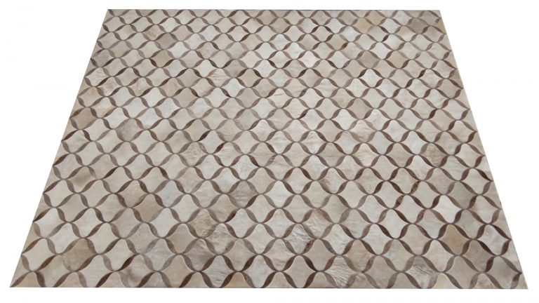 Accent Hair on Hide Rug Patchwork Rugs in Neutral Colors for Interior Design